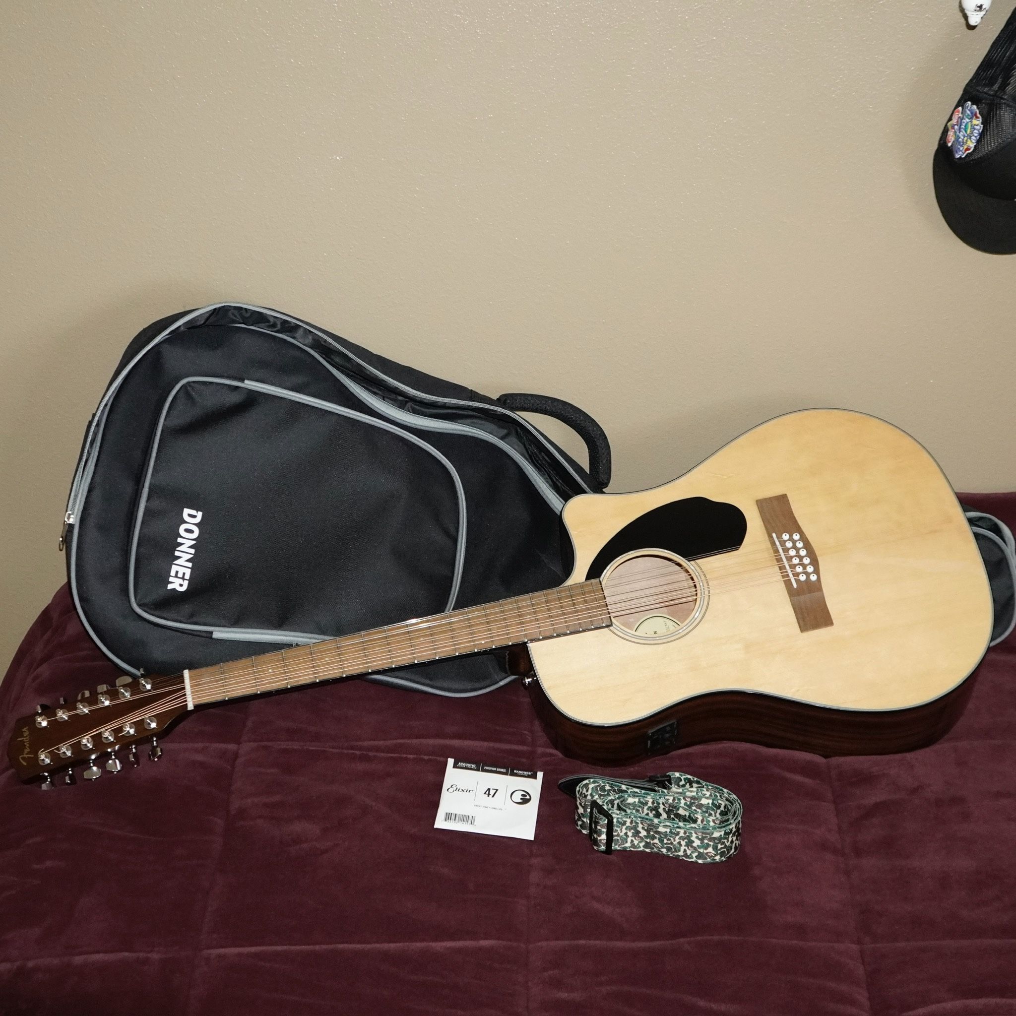 Fender CD-60SCE Dreadnought 12-String Acoustic-Electric Guitar Natural