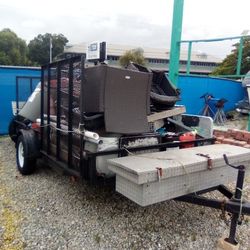 7' X 13' Single Axle LandscapeTrailer Rear Gate N Side Gate 15" Tires N Box Up Front $1499 Or Buy A New One For Over $3000 N Do The Same Job ! 
