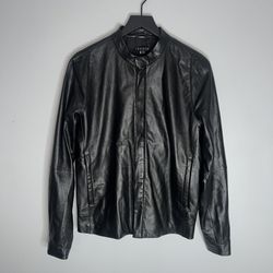 Theory Russo L Revolt Leather Jacket Mens Small Black