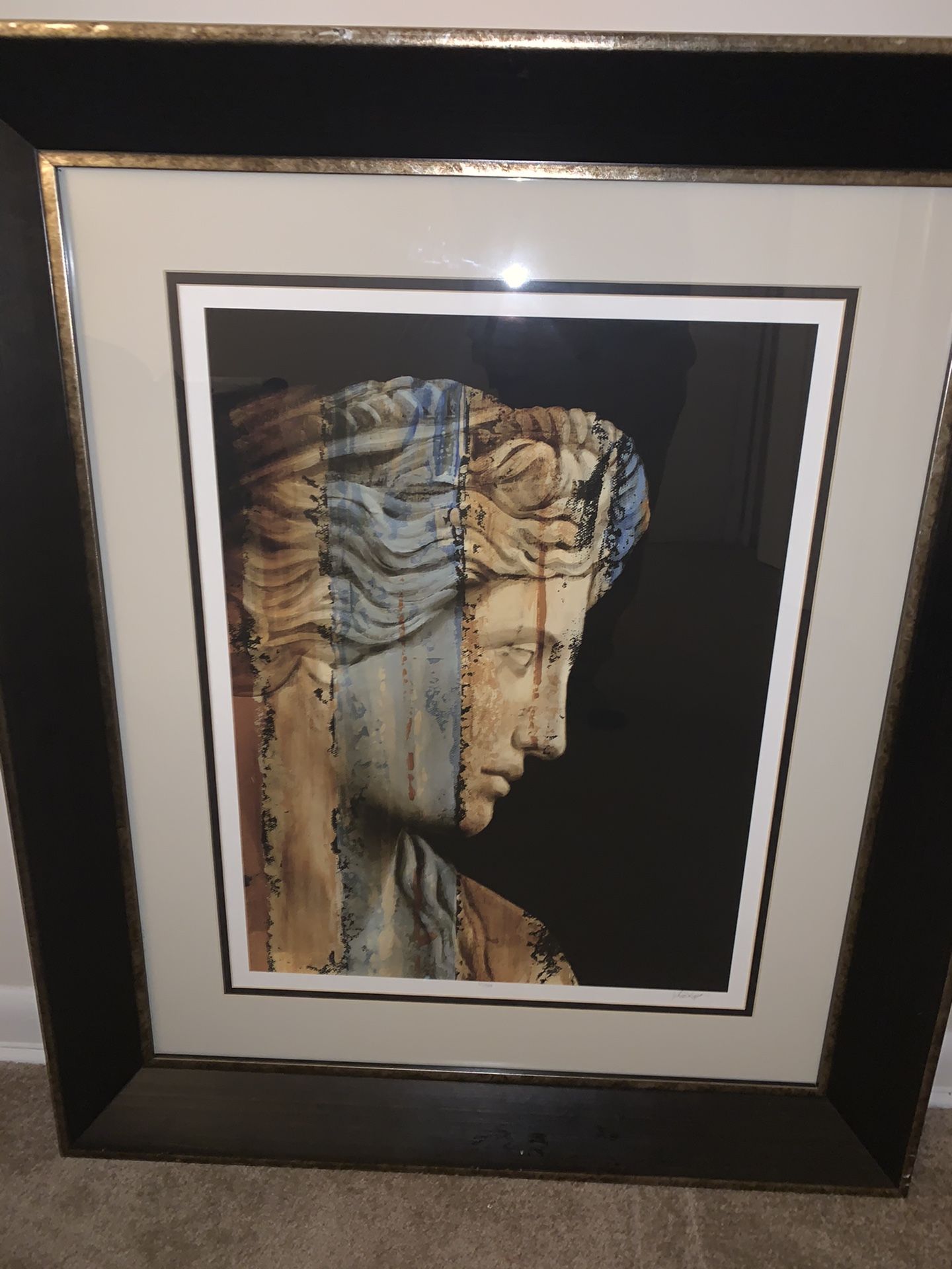 Elegant framed art piece