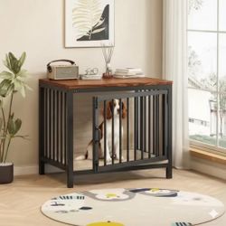 27” Foldable Wooden Dog Crate Furniture – New (Small Dogs) 