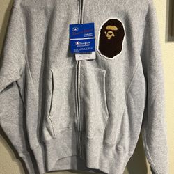 Bape x Champion zip up hoodie 