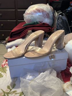 clear size 7.5 heels