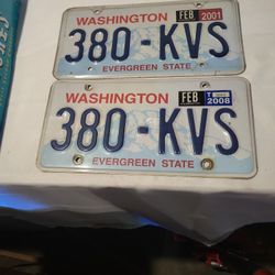 Vintage 2001 Washington state license plate
