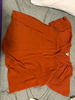 Ava & Viv Orange Blouse