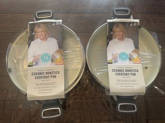 Martha Stewart Delphine Aluminum Ceramic Nonstick Everyday Pan 4.9 qt. (4.6 L) Gray #marthastewart #ceramic New , have 5 available The price for each