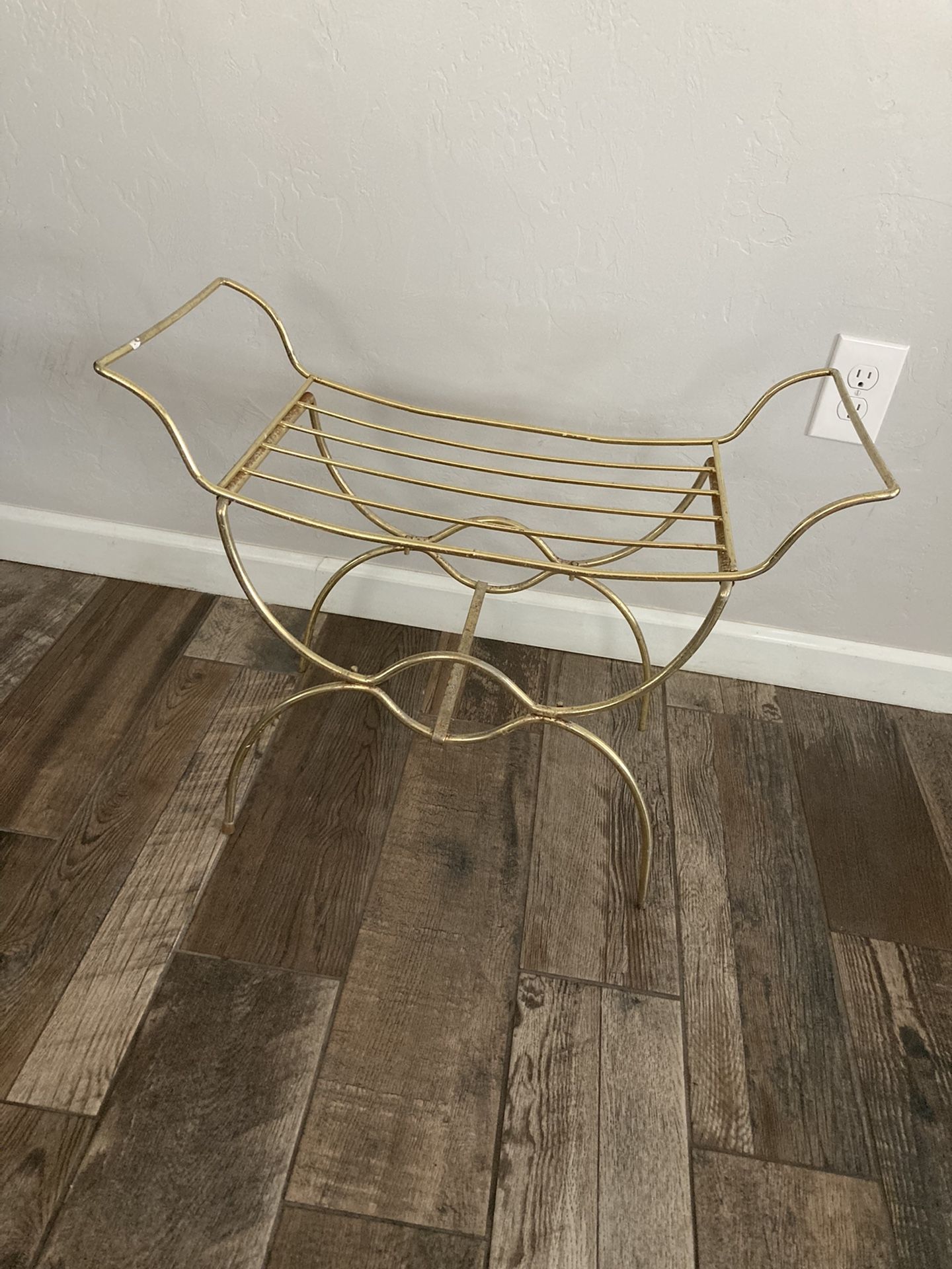 Vanity Bench Stool Chair Hollywood Regency McM