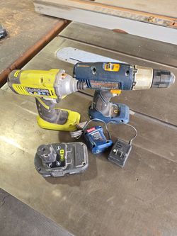 Ryobi hammer drill and 3/8 drill