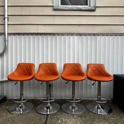 Orange Bar Stool Chairs