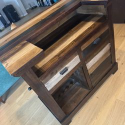 Mini Bar - Cute Multi Colored Wood With Wine Rack