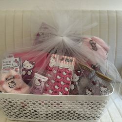 Valentines Hello Kitty Gift Basket