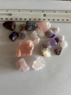 Quartz Collection Rose, Amethyst, And fluorite crystal