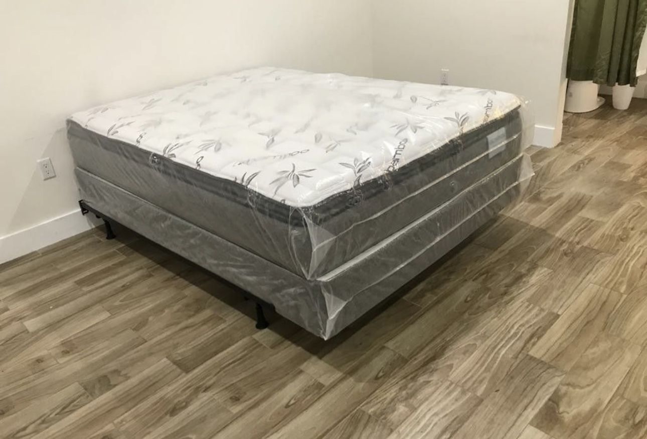 NEW MATTRESS QUEEN SIZE PILLOWTOP WITH BOX SPRING