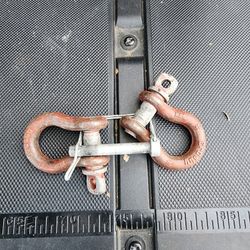 CROSBY 1/2" RING BAR 2T METAL BOW SHAPE RIGGING SHACKLE WIRE ROPE FASTENER