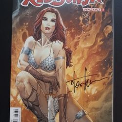 Red Sonja #7 Variant Signed By Tyler Kirkham 