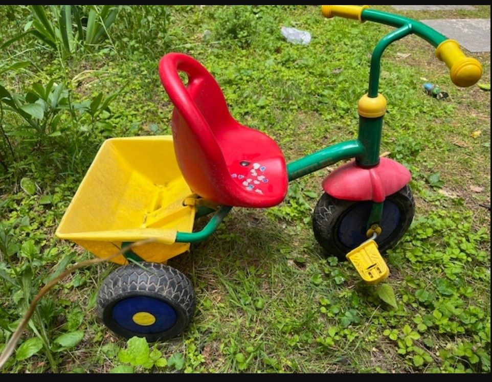 Kettler Vintage German Kids Tricycle With A Back Dump Bin