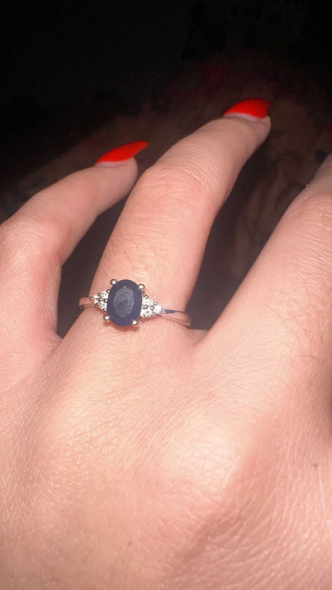 Sapphire White Gold And Real Diamonds