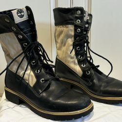 Timberland boots size 8M genuine leather manmade upper & lining  