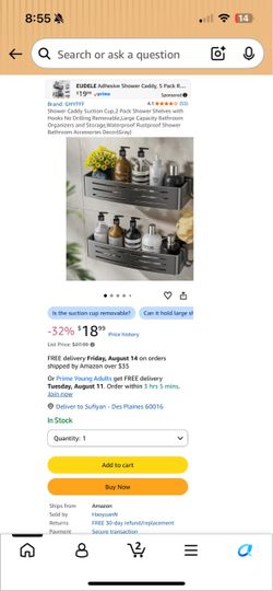 Shower shelves
