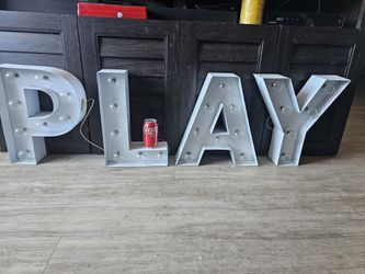 Sign Channel Letters P L A Y 