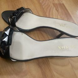 Prada Black Calzature Donna Nero Taffeta Vogue Heels 