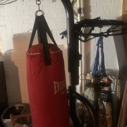 Everlast Punching Bag And Speed Bag Stand With Bah