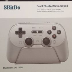 Grey 8BitDo Pro 3  Bluetooth Gamepad