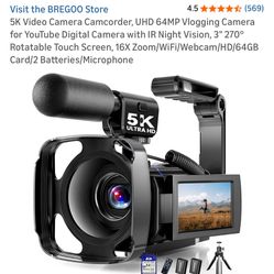 5k Bregoo video Camera Camcorder 