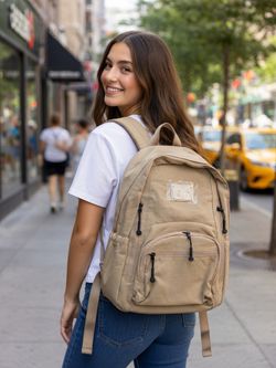 Alo Yoga Tan Canvas Backpack