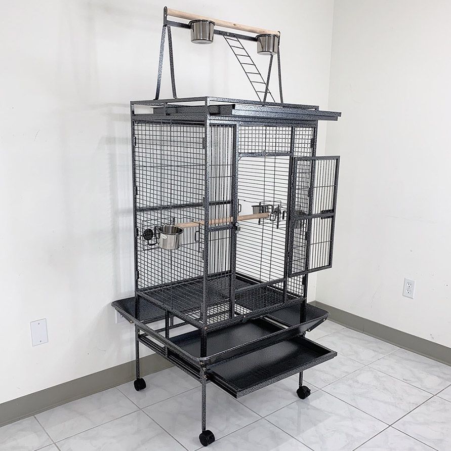 $155 (Brand New) Large 68” parrot bird cage for parakeets cockatiel chinchilla conure cockatoo lovebird parakeet