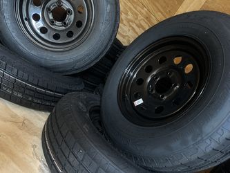 Fresh 205/75R15 Trailer Tire & 5-Lug Rim!