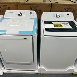 Samsung 4.5Cu Top Load Washer +7.2Cu Gas Dryer