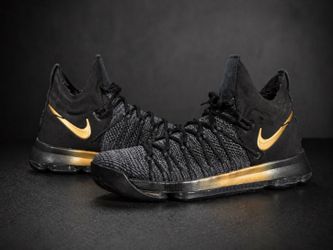 Nike KD 9 Elite Size 12 Black Gold Basketball Shoes