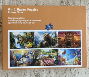 6 Pack of 24 Piece Puzzle for Seniors
