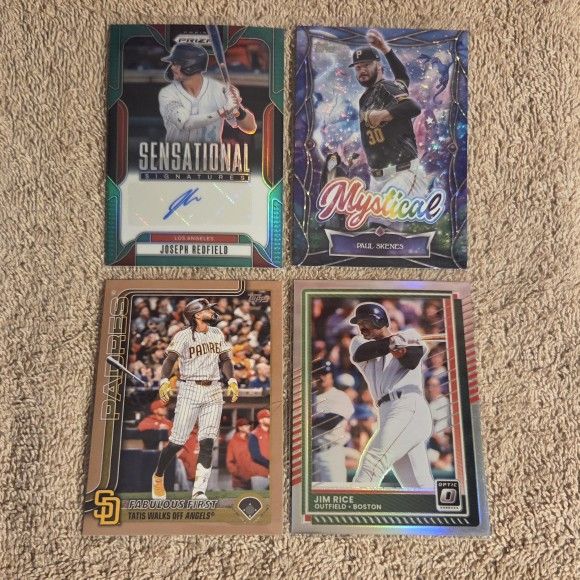 MLB BASEBALL CARDS FROM THE 2025 SEASON TOPPS PANINI UPDATE PRIZM DONRUSS OPTIC AUTO INSERT