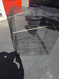 Large Black Metal Bird Cage