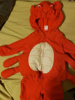 2-piece set, lobster Halloween costume. Carter's little collections brand. Size 12 months.