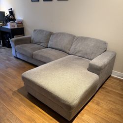 MOVING SALE! Modern Light Grey Sectional Sofa – American Furniture Warehouse – Spacious & Comfortable