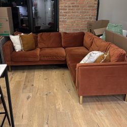Velvet L Sectional 