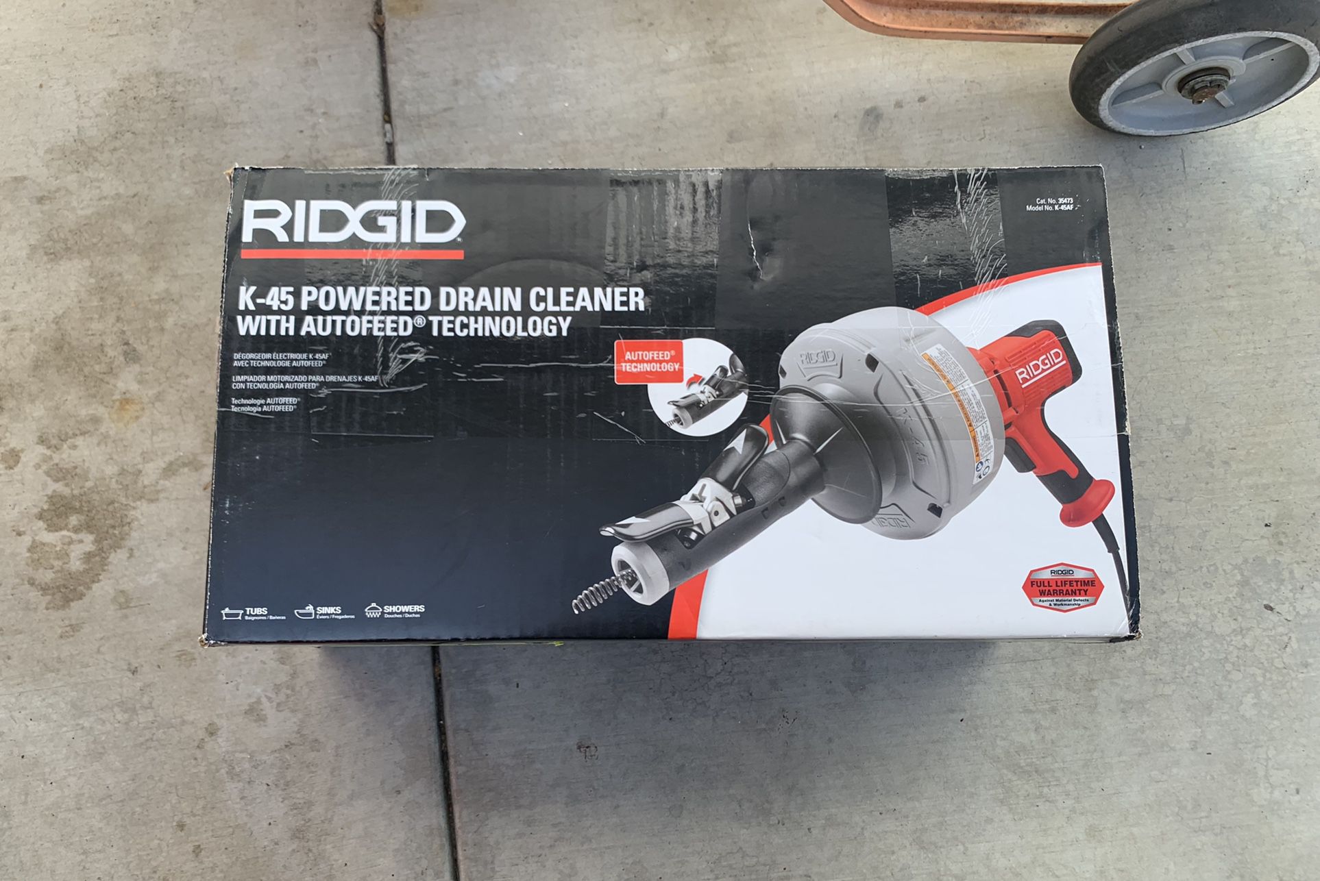 Ridgid K-45AF-5 Drain Cleaning Autofeed Snake Auger Machine with C-1 5/16 in. x 25 ft. Inner Core Cable $270 FIRM