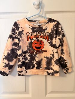 Kids Halloween Tie-Dye Pumpkin Sweatshirt
