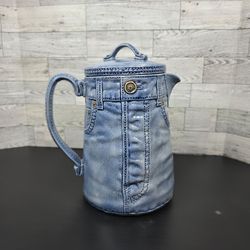 Sittre Ceramics Prod 1981 Vintage Denim Pitcher with Lid