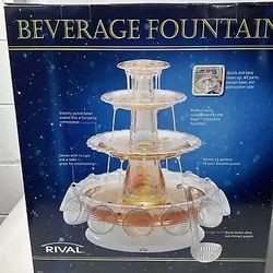 New Rival Dazzle 2.5 Gallon Light Up Color Change Beverage Fountain Sparkling 