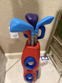 Kids toy golf set red blue