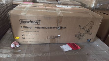 SuperHandy Foldable Mobility Scooter for Adults, 350 lb Capacity Explorer 4-wheel scooter pairs a 500W brushless motor with 350 lb capacity for indoor