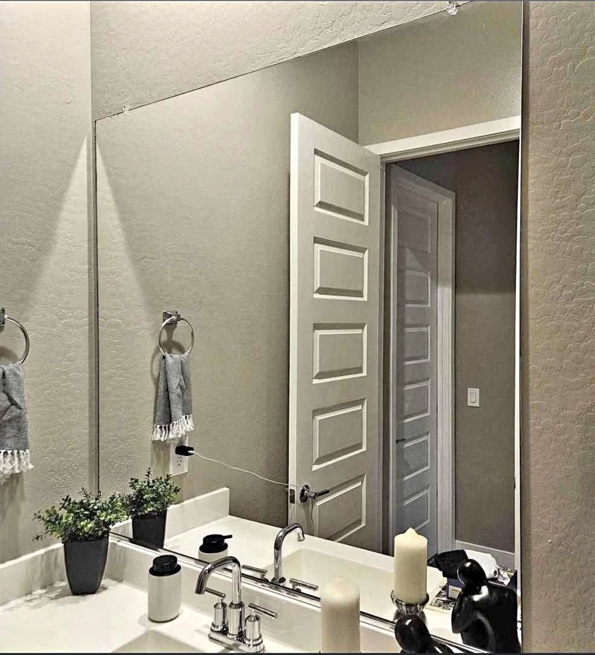 Large 60" x 40" Wall Mirror - Bathroom Vanity / Home Gym / Dance Studio