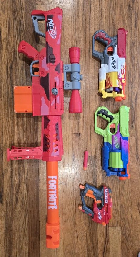 Nerf Fortnite Heavy Sniper Rifle Nerf N-Strike Mega BigShock Blaster Cyclone Shock Gun