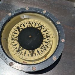 Vintage Nautical Ship's Compass By Kelvin & White USA Brass