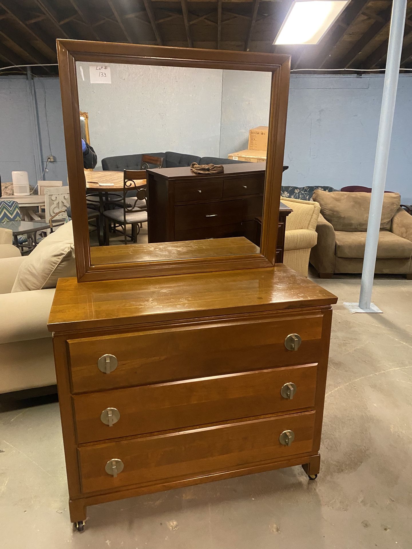 Nice Dresser with Mirror 42inLong X35in. Mirror 36inX36