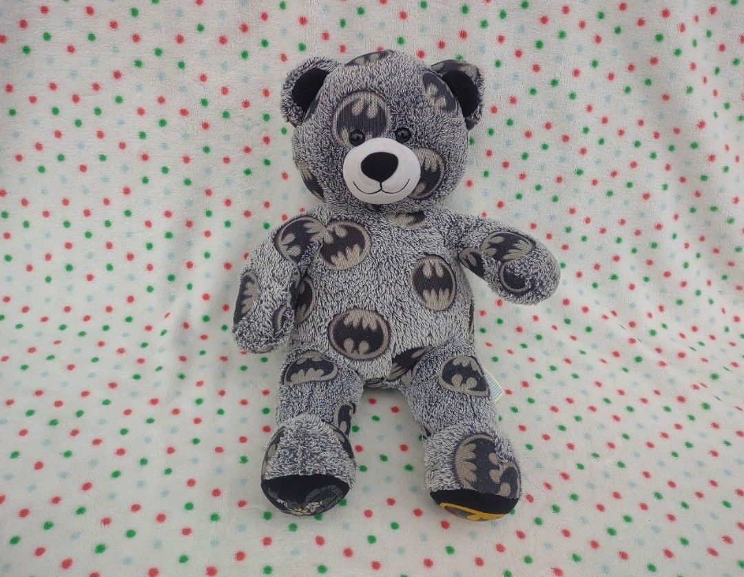 Build A Bear Workshop Batman Teddy Bear Stuffed Plush - Retired 2015 - DC Comics